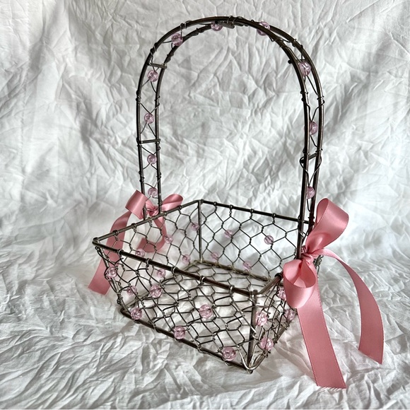 Decorative Wire Beaded Basket - Picture 7 of 11